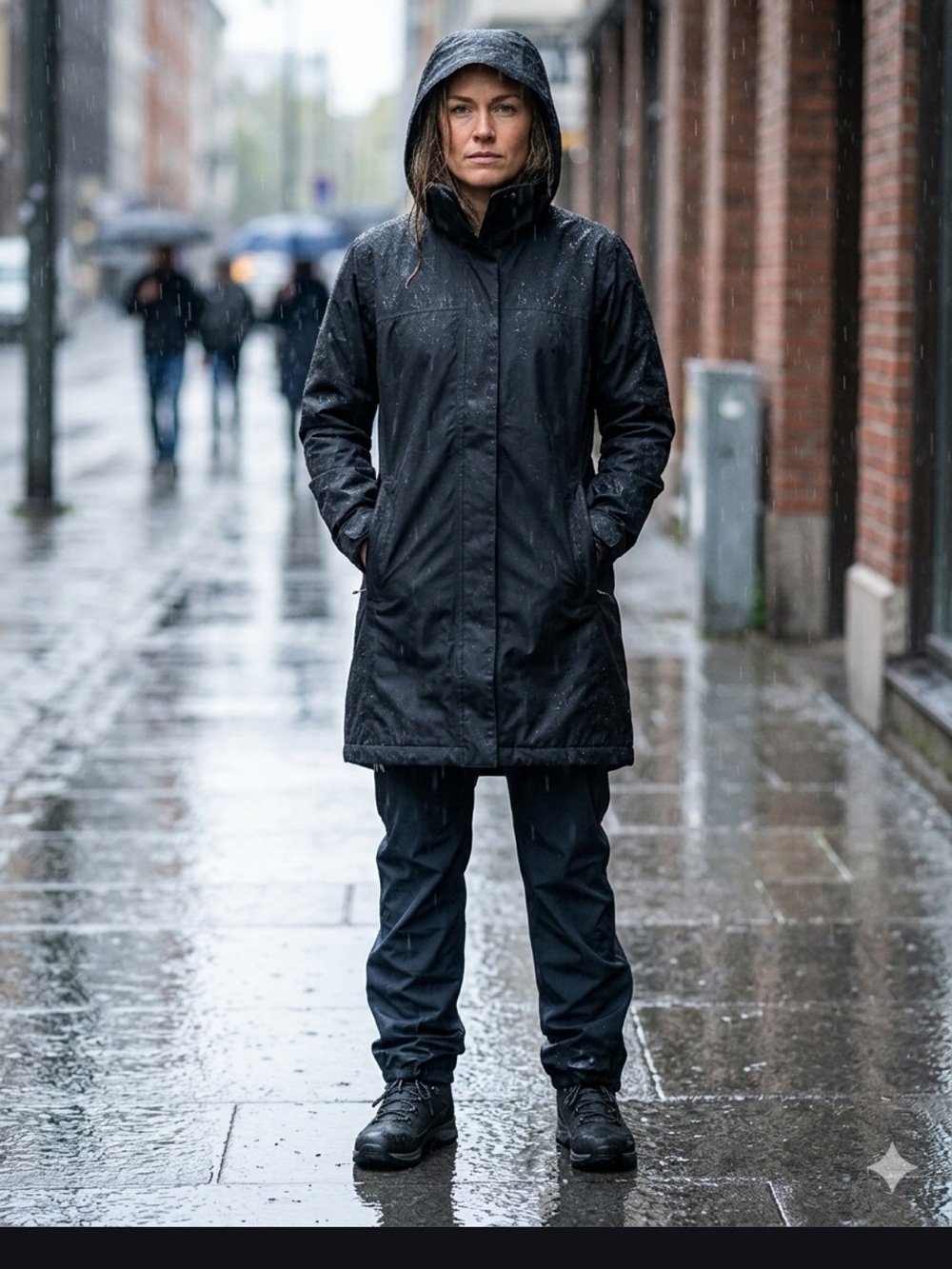Helly Hansen Black Women's Hooded primaloft Raincoat 2xl